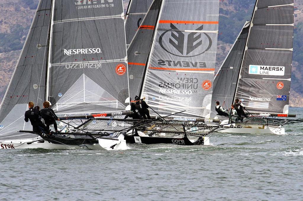 Three Kiwi 18fters - San Francisco - 18ft International - Day 3, 11 September 2013 © Richard Gladwell www.photosport.co.nz